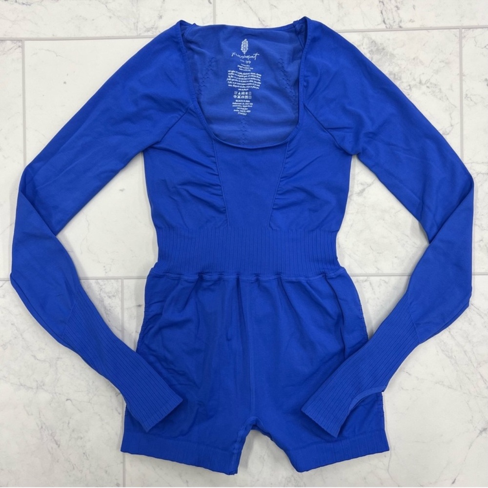 FREE PEOPLE | NWOT Good Karma Long Sleeve Runsie in Swim Club * - Picture 5 of 5